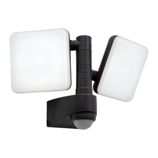 LED external wall lamp "Jaro" with 360 ° motion detector, made of plastic in anthracite, with integrated LED
