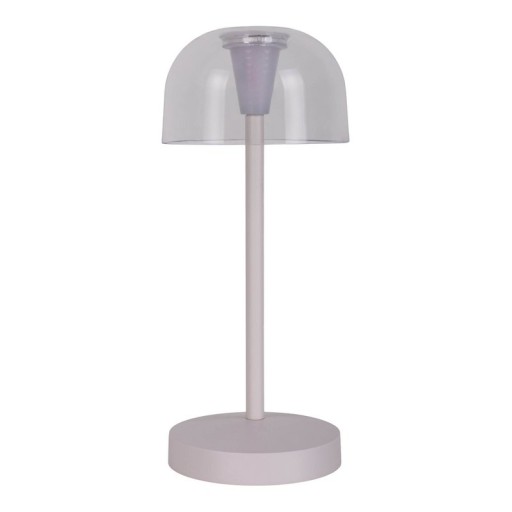 2 Set LED battery table light "Gomba" for outside and inside, made of metal and plastic in white, 18.5 cm high