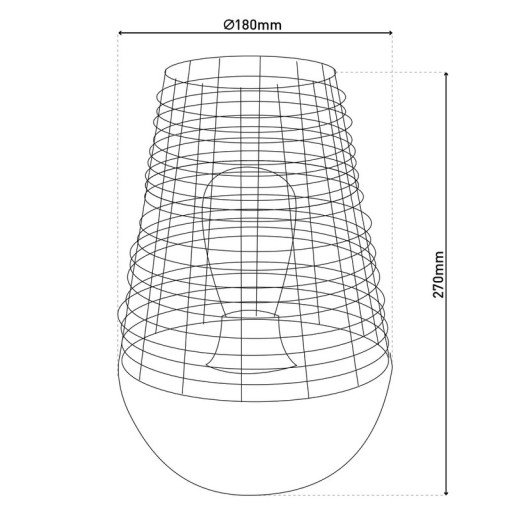 LED decol light 27 cm high, made of metal in black, firmly built -in LED, decoration for outside
