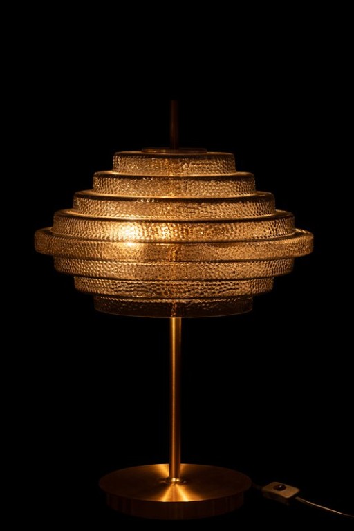 J-Line table lamp - gold - metal/glass - LED lights