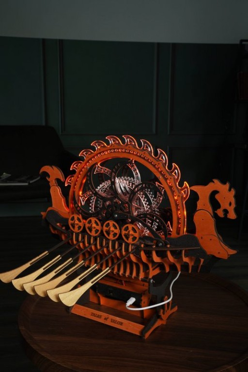 DIY Houten Puzzel Dragon Viking Ship, Robotime, Mechanical Model, LK802, 36,7x46x46.5cm