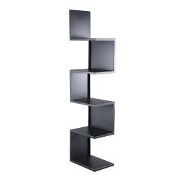 Duane Black Steel Wall Rack Squared Corners