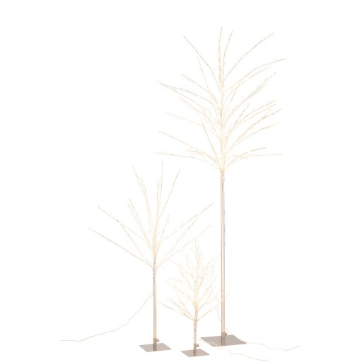 J-Line Kale Boom+Led Metaal Zilver Large