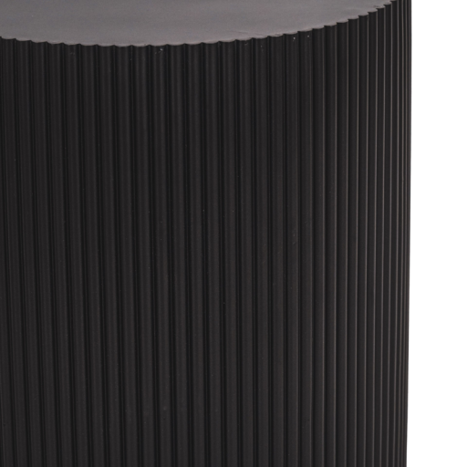 Side Table / Pillar- Cylinder - MDF - Black -30x54cm