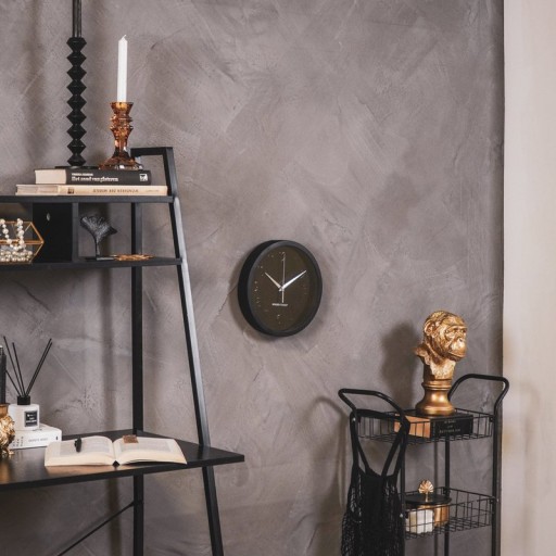 Wall Clock - Metal/Glass - Black - 25x4,2x25cm