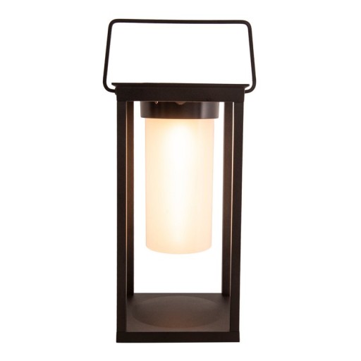 LED camping/skirting lamp H: 28cm, for outside, skirting lamp - metal and plastic in black, with integrated LED