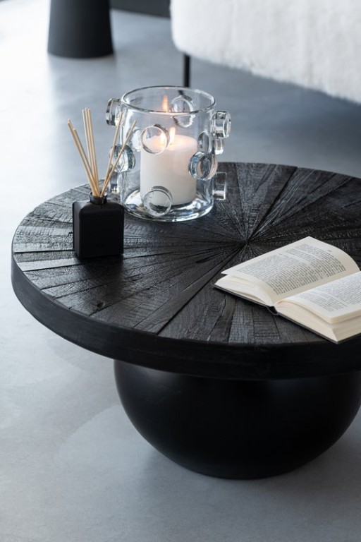 J-Line side table Bol Shanil - wood - black