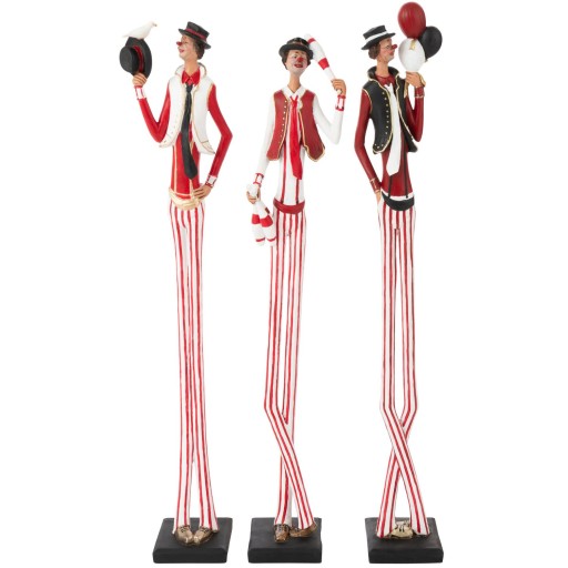 J-Line Set Van 3 Clown Reus Polyresin Meerkleurig Large