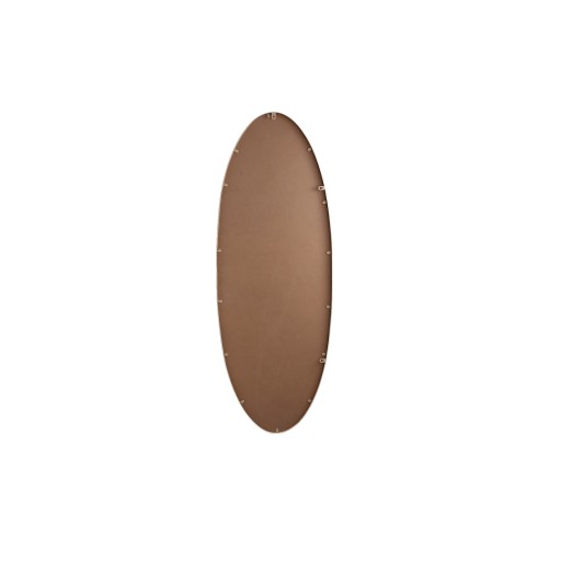 Serine Sand Steel Oval Mirror Small
