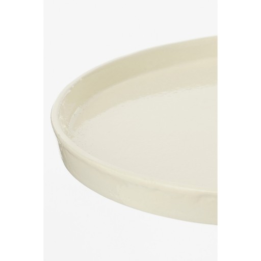 Duco Bijzettafel - H54 x Ø25 cm - Gerecycled Aluminium - Off-white