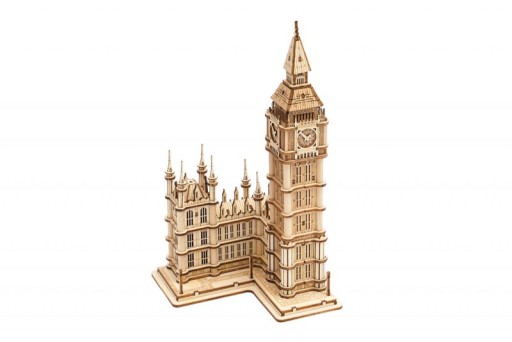 3D Wooden Puzzle Big Ben incl. lighting, Robotime, TG507, 10.7x10.1x19.1c