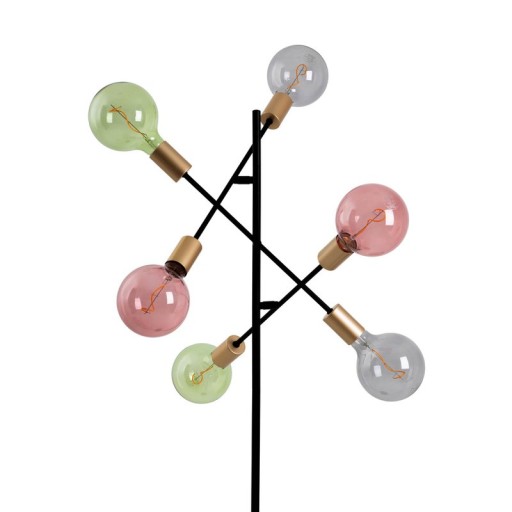 Standing lamp "Modo" made of black in black, versions in gold, E27 socket, floor lamp for living room, dining room, kitchen, hallway, hallway or office, 150 x 49 cm