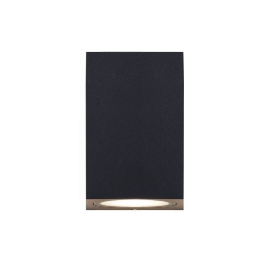 Outside wall lamp "Cubus", made of metal and glass in anthracite, GU10 socket