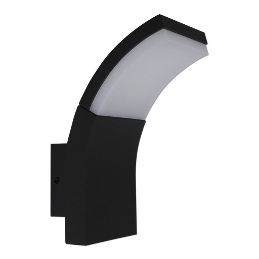 LED -buitenmuurlamp "Orbis", gemaakt van metaal en plastic in antraciet, met geïntegreerde LED