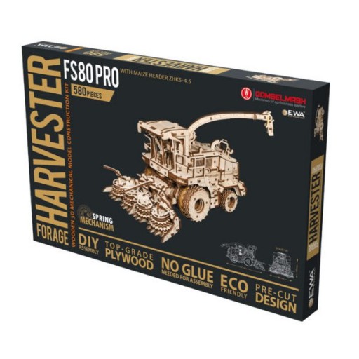 Eco Wood Art (EWA) 3D Houten Puzzel, Harvester Forage FS 80 PRO, 3823, 15,3x34,1x18,6cm
