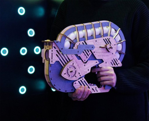 Eco Wood Art 3D Mechanische Puzzel, Ping Pong Gun, 4189, 38,7x9,6x29,8cm