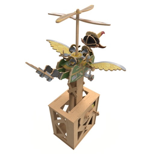Ilo Build 3D Mechanische Houten Modelbouw Birdman, 0302, 26x25x42,5cm