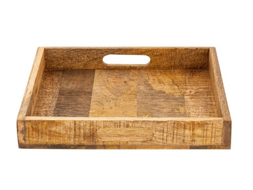 Vierkant Houten Dienblad | Serving Tray 40x40 cm | Mangohout Decoratief