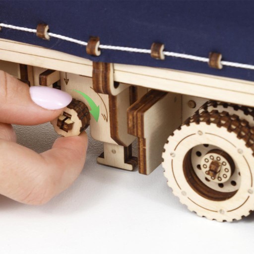 Eco Wood Art (EWA) 3D Houten Puzzel Tilt Semitrailer for Truck Road King, 3250, 57,4×12,3×17,1cm