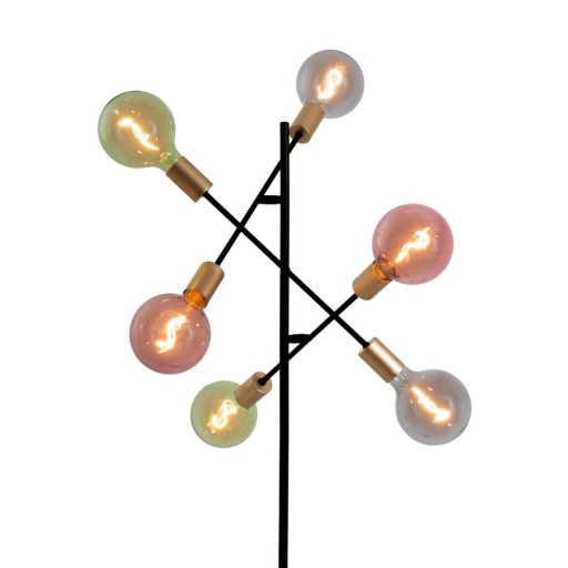 Standing lamp "Modo" made of black in black, versions in gold, E27 socket, floor lamp for living room, dining room, kitchen, hallway, hallway or office, 150 x 49 cm