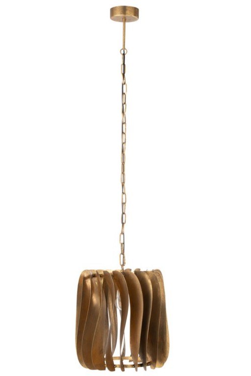 J-Line hanging lamp Tina - iron - black - gold