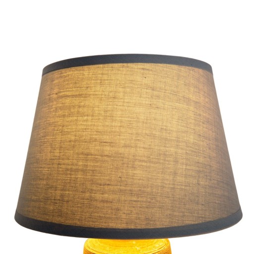 Ceramic table lamp "Talia", table lamp made of ceramic, beige/gray, with E14 socket, for dining room, living room, hallway or office, 31 cm high