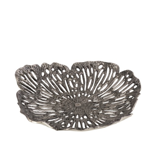 Ryhann Nickel Casted Alu Flower Wall Deco Bowl L