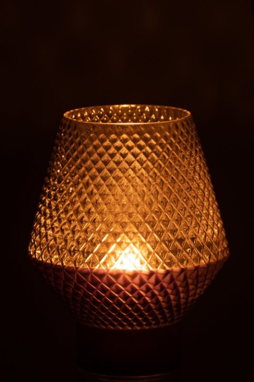 J-Line vase Motif - glass - gray - small