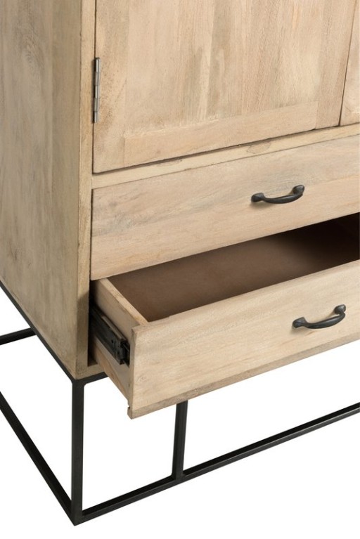 J-Line cabinet Woven - 3 doors + 4 drawers - wood - natural
