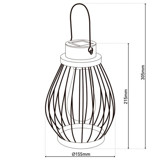 LED Deko-Solarleuchte 21,5 cm hoch, für Außen, aus Metall, Glas und Kunststoff, Silber, mit fest verbauter