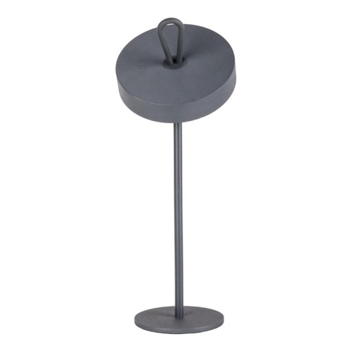 LED battery table lamp magnetic "Ella" for outside and inside, made of metal and plastic in gray, 35 cm high