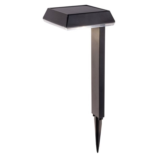 Solar decorative spit "Sigi", 79 cm high, plastic, black, integrated LEDs, warm white