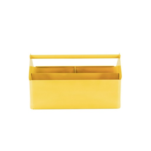 Opbergdoos - Organizer - Metaal - Geel - 30x17x17cm