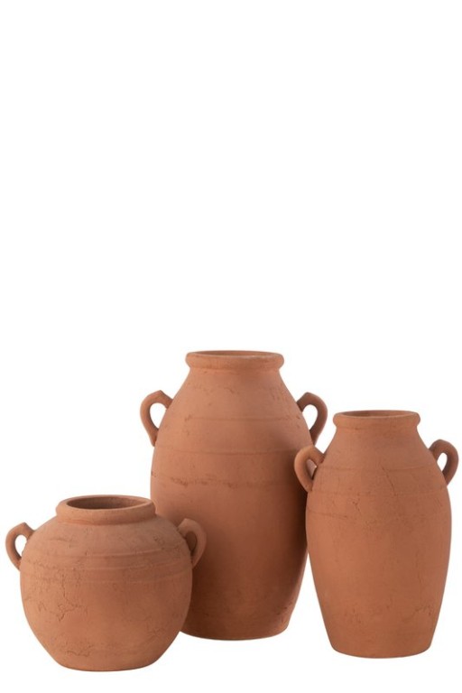 J -Line Vase Moke Amphoric Jug - Ceramic - Copper - Large - 58 cm high