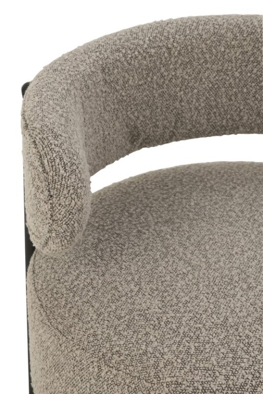 J-Line Lounge chair Boucle Plywood/Polyester Gray/Black