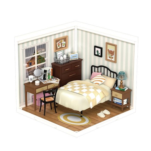 DIY Huisje Super Creator Sweet Dream Bedroom, Robotime, DW009, 16,3x16,3x15,2cm