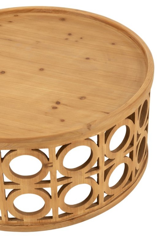 J-Line Coffee table Carved Spruce/MDF Natural