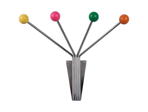 Hat Rack Neptune Chrome w. Coloured Balls Small