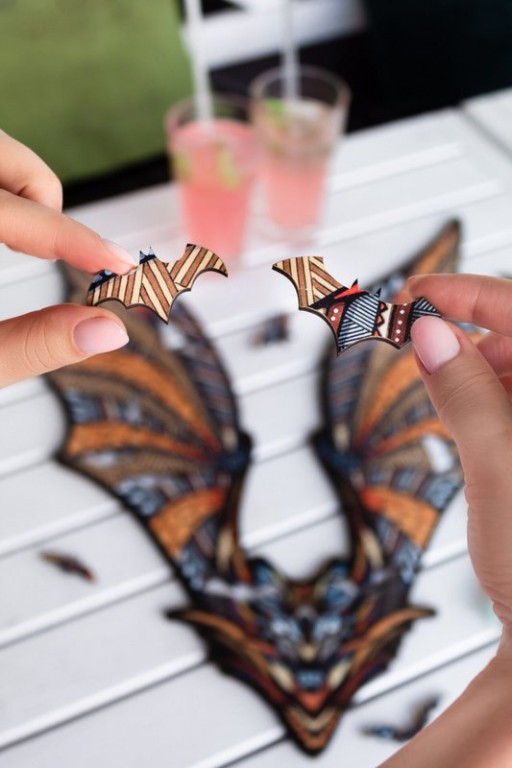 Eco Wood Art Wooden Jigsaw Puzzle Bat/Bat, 2482, 39x28x0.5cm Cardboard box