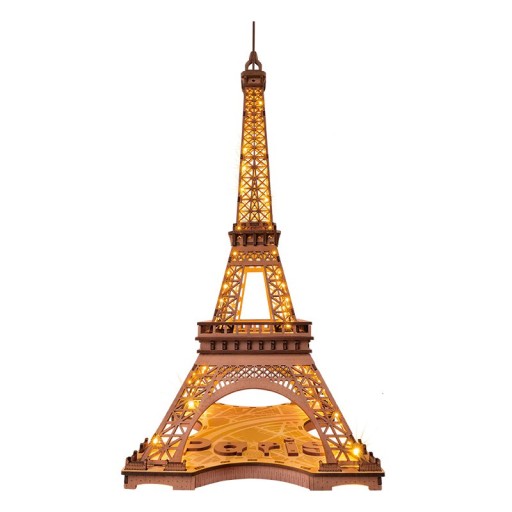 3D Wooden Puzzle Night of the Eiffel Tower, Robotime, TGL01, 22x21.3x53cm