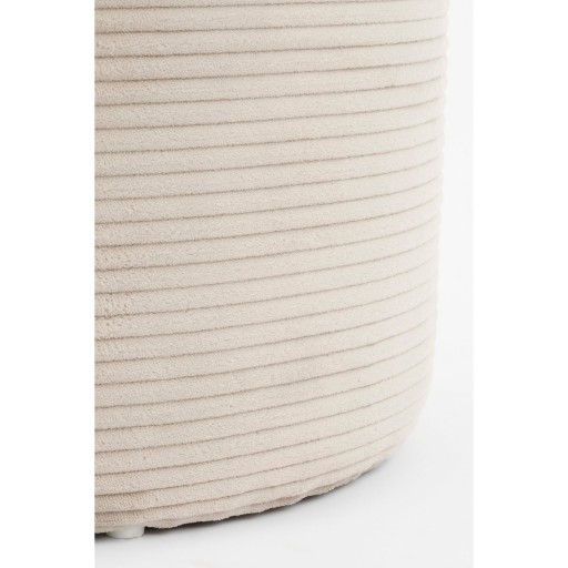 Poef met Opbergruimte - H41 x Ø42 cm - Off-white