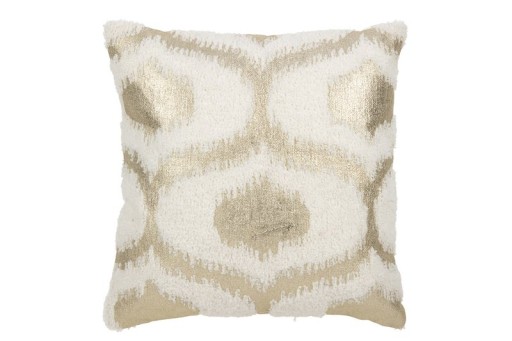 J-Line cushion Foil Print - cotton - white/gold