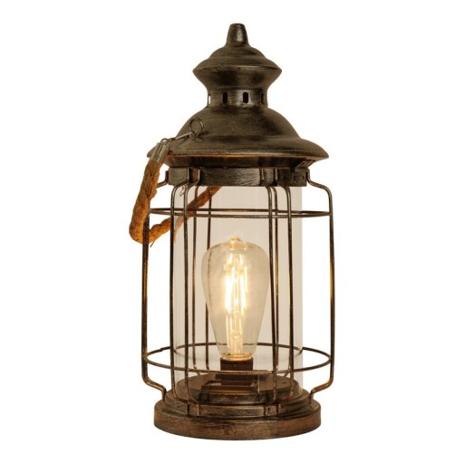 LED decorative solar light "Bruno" made of metal, glass and plastic, copper, with a firmly built-in LED, for outside