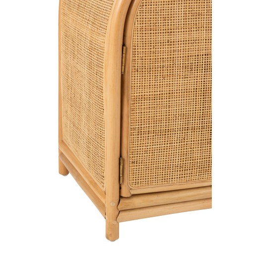 J-Line Ellen Rotan kast - 2 deuren - jute - naturel - S