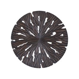 Bonte Brown MDF Wall Panel Wavy Carved Round S