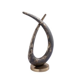 Kayen Gold Alu Loop Shaped Statue Rustic Finish