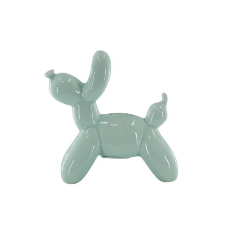 Ornament- Spaarpot Ballon Hond- Mintgroen-17x7x17cm