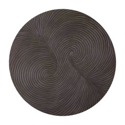 Wiktor Brown MDF Round Wallpanel Swirl Carved S