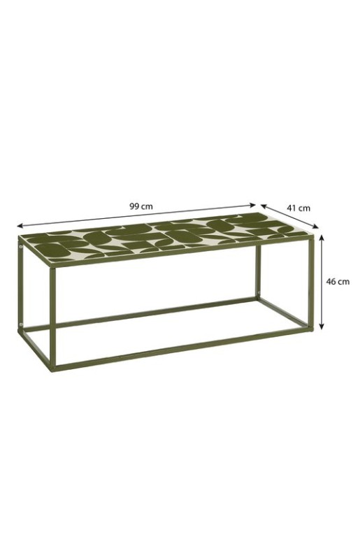 Bologna coffee table outside - L99 x B41 x H46 cm - Metal - Dark green