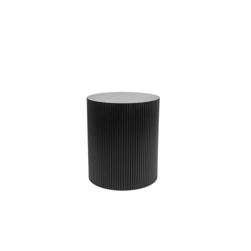 Side Table - Cylinder- MDF - Black - 39x45cm